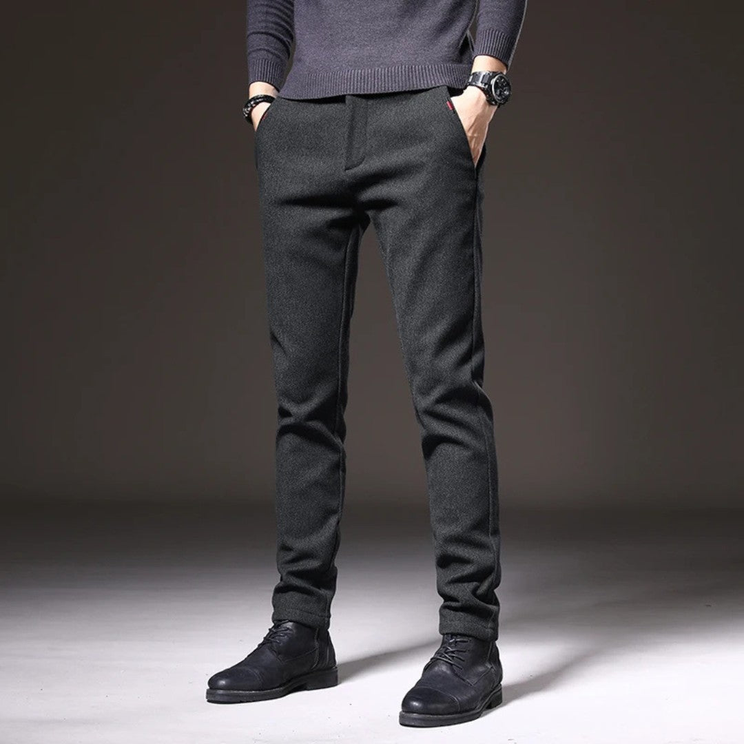 Tailored Cotton Blend Pants