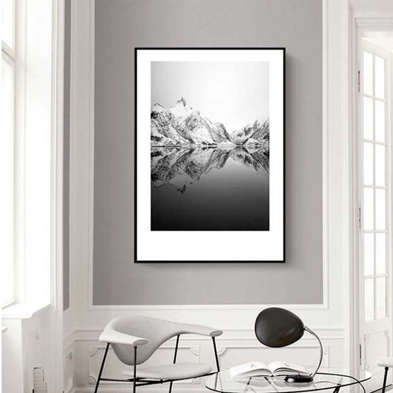 BowLift | Tropical Rocky Bay Seascape Canvas Print Dark Color Texture Wall Art for the Living Room