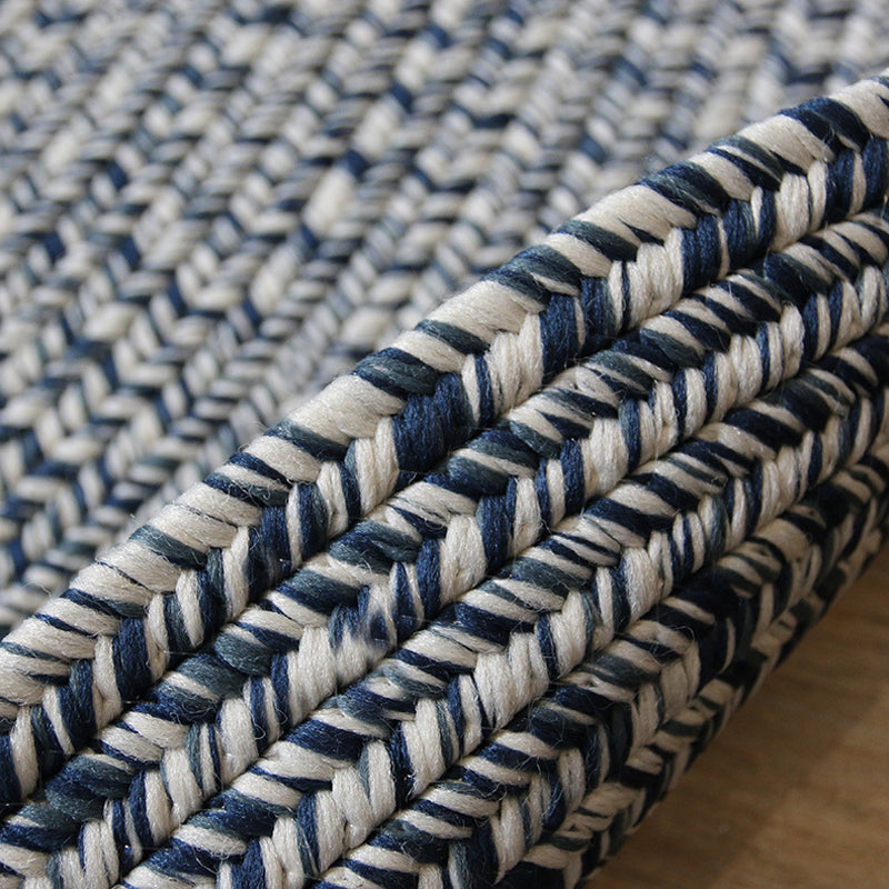 BowLift | Country Solid Color Carpet Blue Polypropylene Carpet Non-Slip Back Washable Pet-Friendly Rug for Home