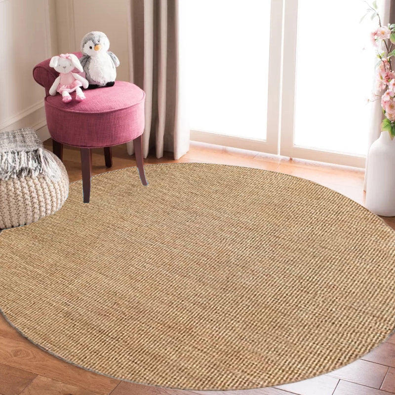 BowLift | Brown Living Room Rug Rustic Solid Color Carpet Sisal Pet Friendly Non-Slip Washable Area Rug for Decoration