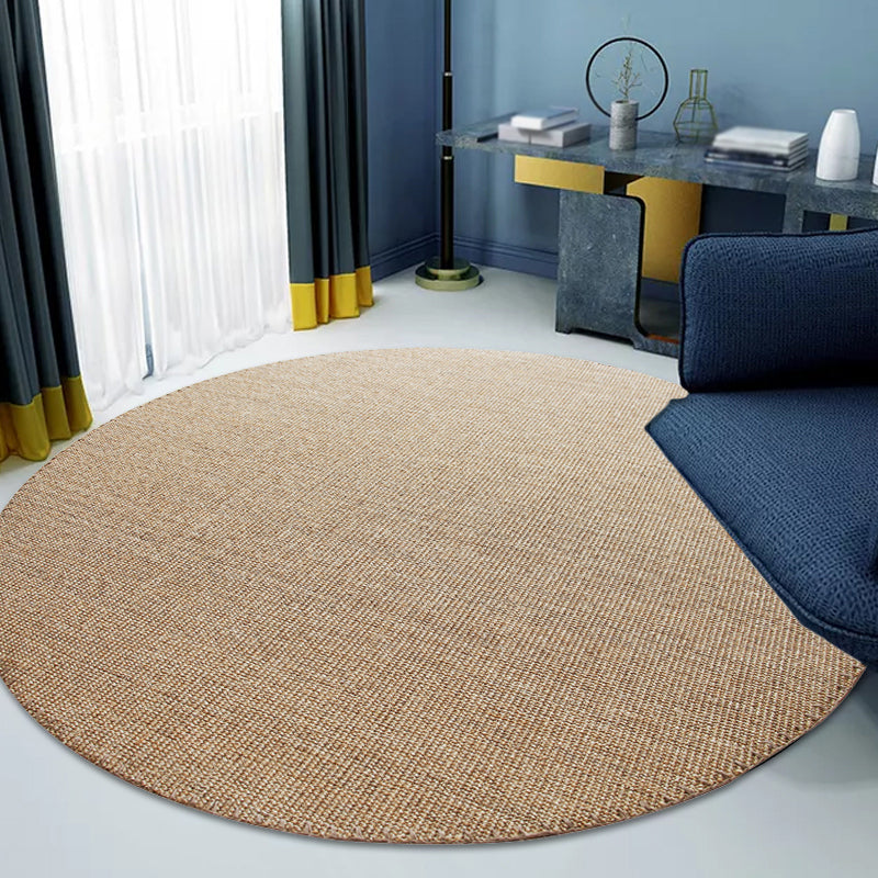 BowLift | Brown Carpet for Living Room Rustic Solid Color Carpet Sisal Non-Slip Back Washable Pet-Friendly Area Rug