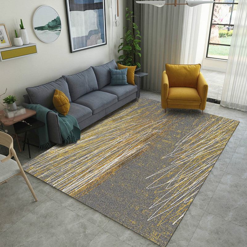 BowLift | Creative Abstract Rug Multicolor Industrial Rug Polyester Pet Friendly Washable Non-Slip Carpet for Living Room