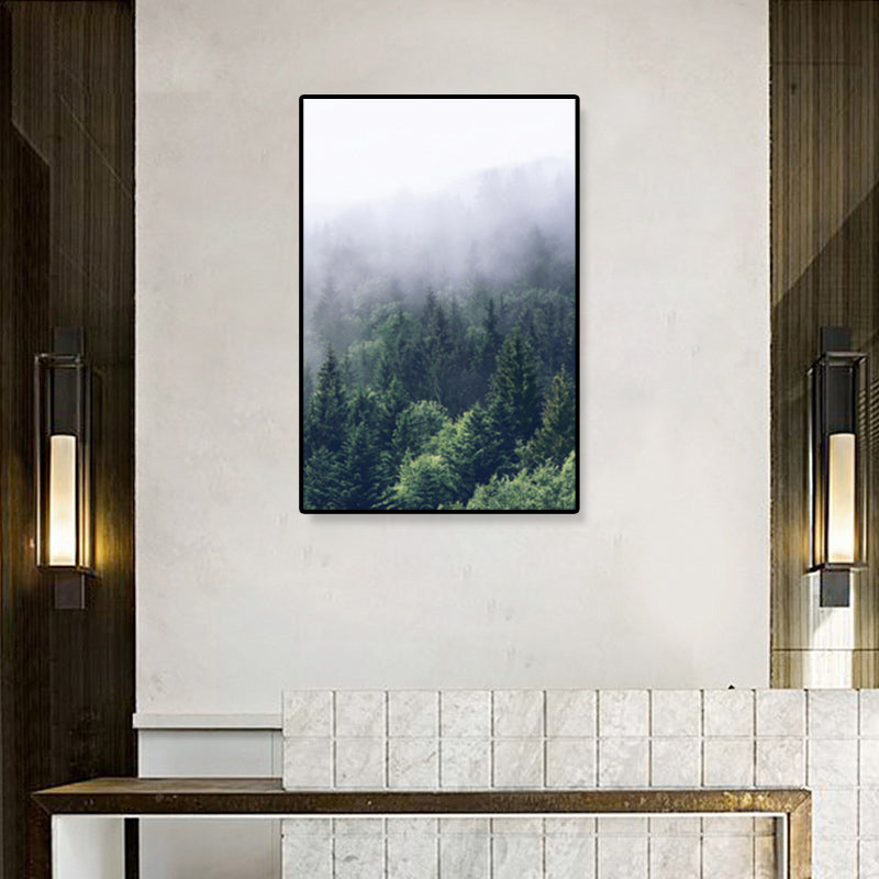 BowLift | Tropics Natural Landscape Wall Art Living Room Canvas Print in Dark Color, Multiple Sizes