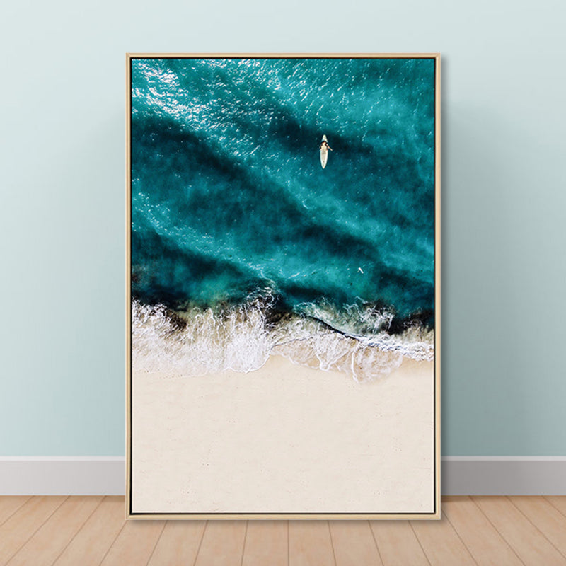BowLift | Tropical Landscape Wall Decoration Canvas Texture Dark Color Wall Art for Living Room