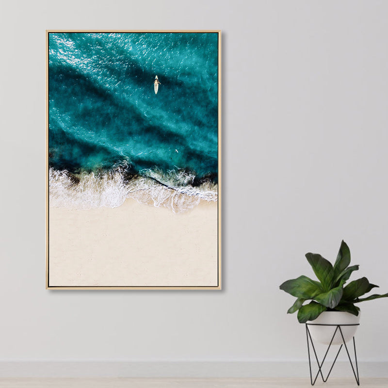 BowLift | Tropical Landscape Wall Decoration Canvas Texture Dark Color Wall Art for Living Room