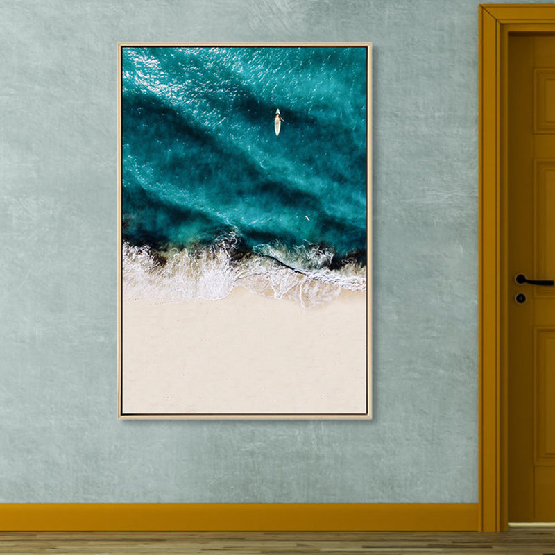 BowLift | Tropical Landscape Wall Decoration Canvas Texture Dark Color Wall Art for Living Room