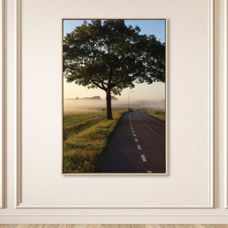 BowLift | Tropical Landscape Wall Decoration Canvas Texture Dark Color Wall Art for Living Room