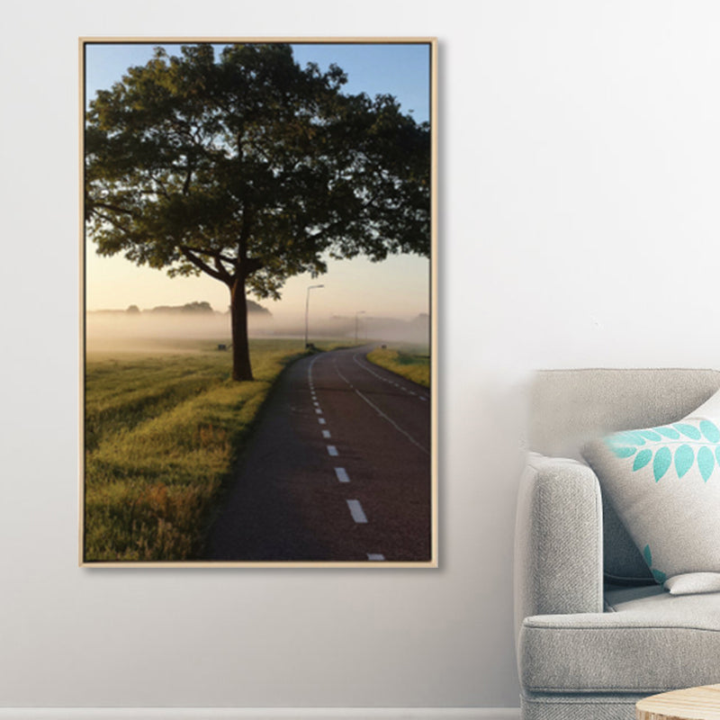 BowLift | Tropical Landscape Wall Decoration Canvas Texture Dark Color Wall Art for Living Room