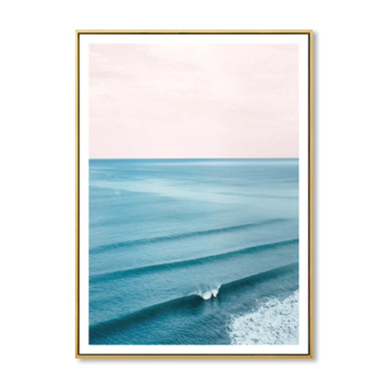 BowLift | Tropical Canvas Print Blue Photographic Ocean Surface with Waves Wall Art for Living Room