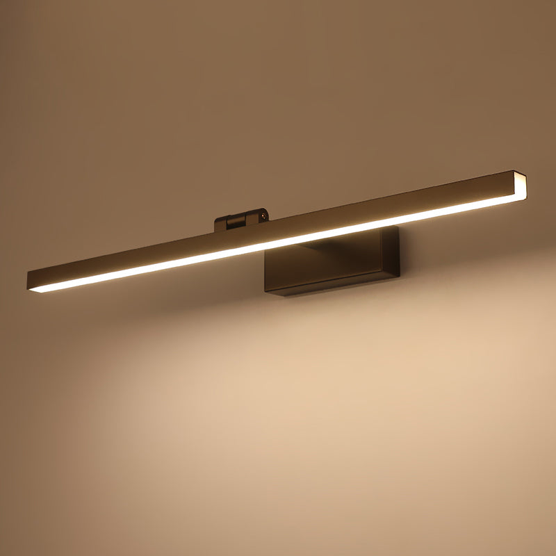 BowLift | Tubular Vanity Lamp Modernism Metal Black/White Finish LED Wall Lighting Ideas in Warm/White Light for Bathroom