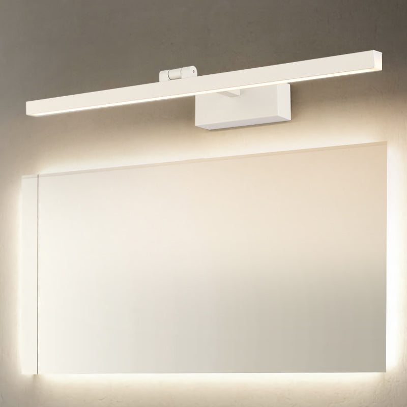 BowLift | Tubular Vanity Lamp Modernism Metal Black/White Finish LED Wall Lighting Ideas in Warm/White Light for Bathroom