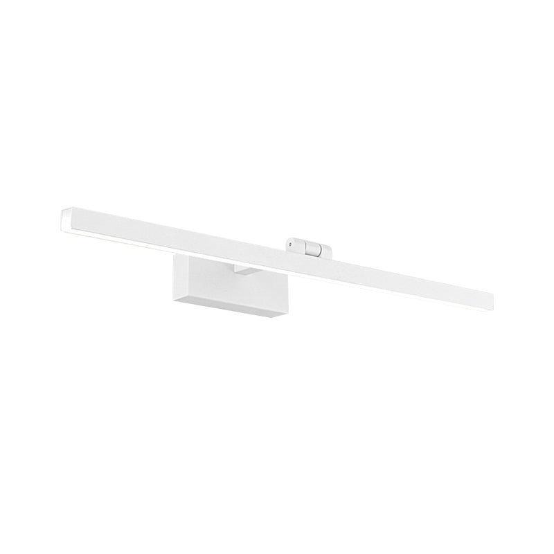 BowLift | Tubular Vanity Lamp Modernism Metal Black/White Finish LED Wall Lighting Ideas in Warm/White Light for Bathroom