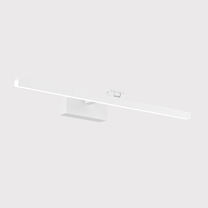 BowLift | Tubular Vanity Lamp Modernism Metal Black/White Finish LED Wall Lighting Ideas in Warm/White Light for Bathroom