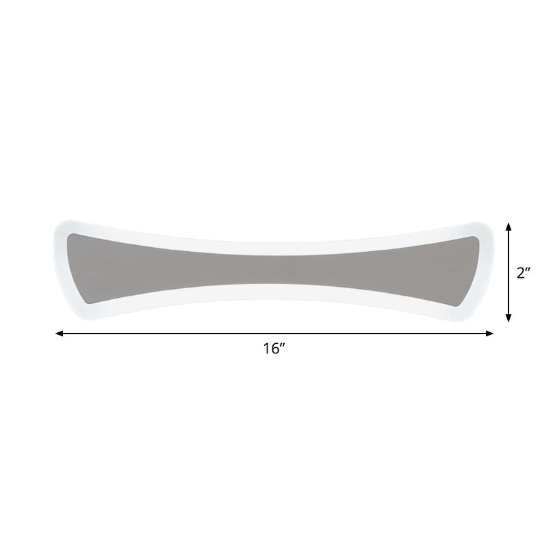 BowLift | Ultra-thin acrylic wash basin lamp contemporary LED silver wall light lighting for bathroom