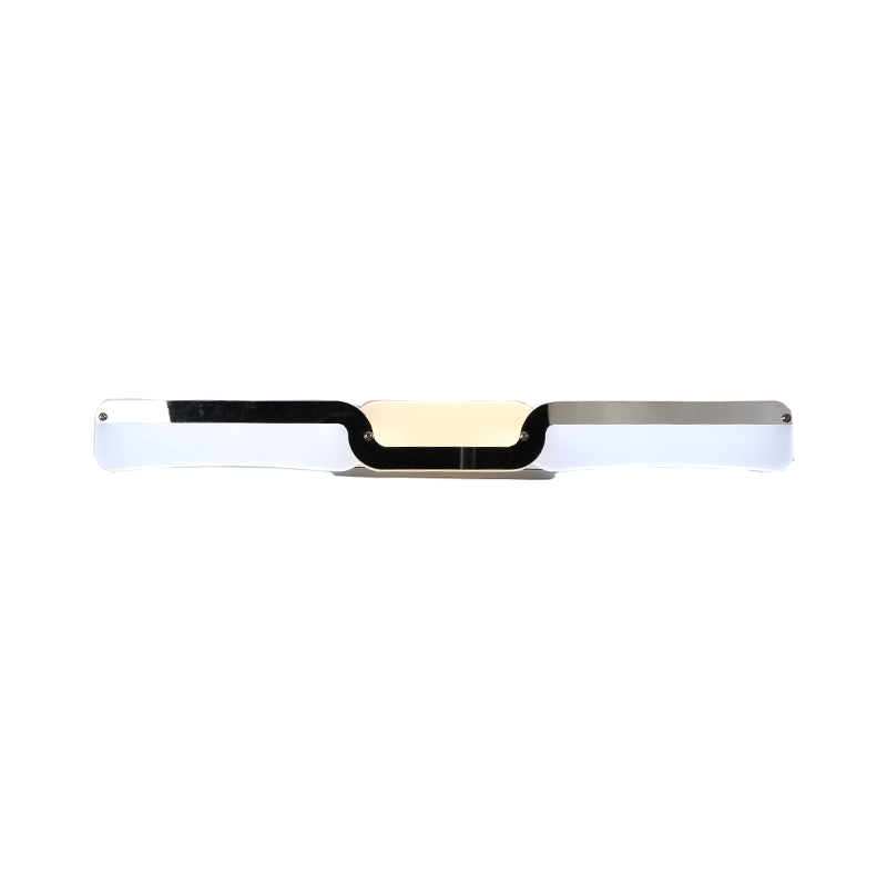 BowLift | Ultra-Thin Wall Mirror Light Modern Acrylic LED Wall Lighting Unit in Chrome, Warm/White Light
