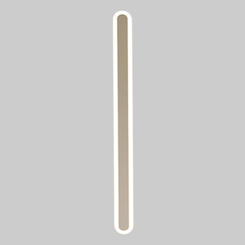 BowLift | White elongated wall-mounted lamp Modernism LED acrylic wall light lighting in warm/white light