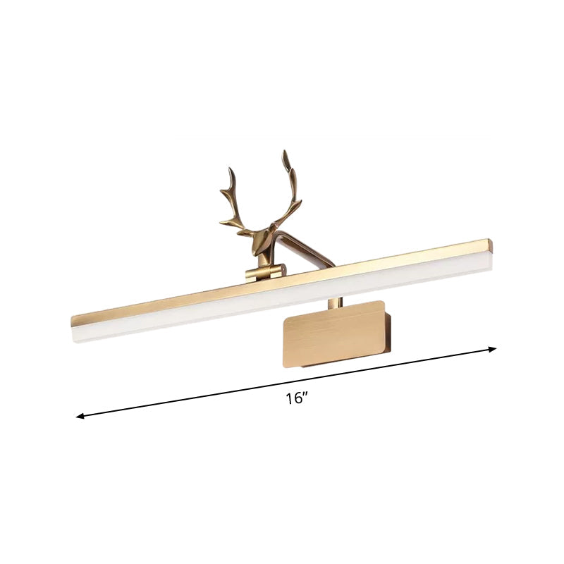 BowLift | Tubular Wall Lighting Ideas Modernism Metal Gold Antler LED Lighting Fixture in Warm/White Light