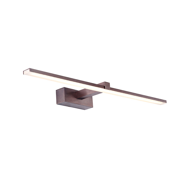 BowLift | Tubular Vanity Lighting Contemporary Metallic LED Coffee Wall Mount Light Fixture in Warm/White Light, 16.5"/20.5" L