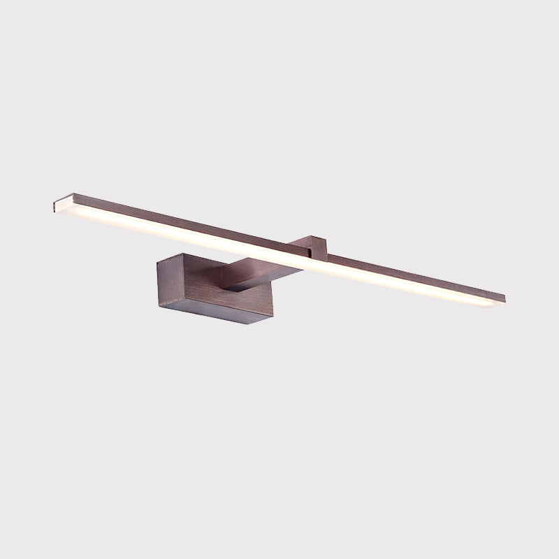 BowLift | Tubular Vanity Lighting Contemporary Metallic LED Coffee Wall Mount Light Fixture in Warm/White Light, 16.5"/20.5" L