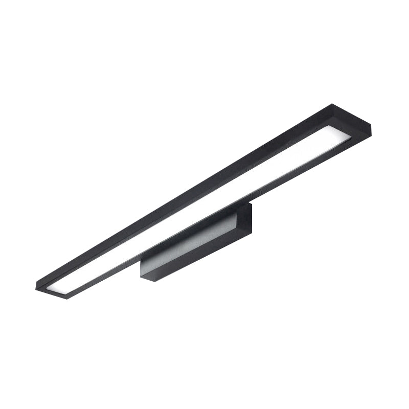 BowLift | Tube Bathroom Vanity Lamp Metal LED Minimal Vanity Light Fixture in Black/Silver, Warm/White Light