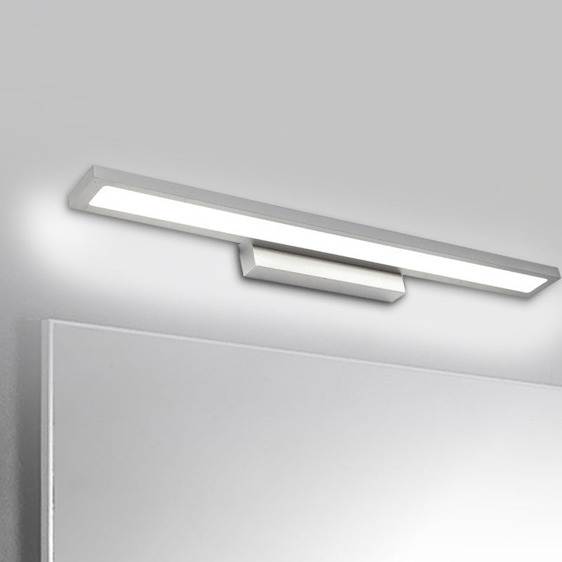 BowLift | Tube Bathroom Vanity Lamp Metal LED Minimal Vanity Light Fixture in Black/Silver, Warm/White Light
