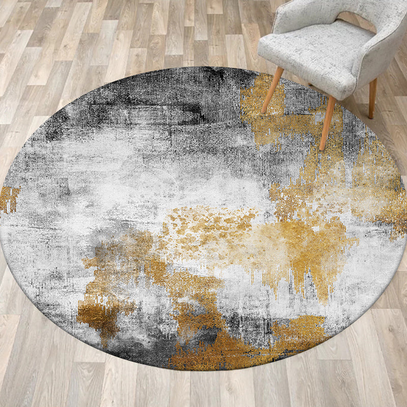BowLift | Industrial Living Carpet Gray Abstract Carpet Synthetic Washable Non-Slip Pet-Friendly Carpet