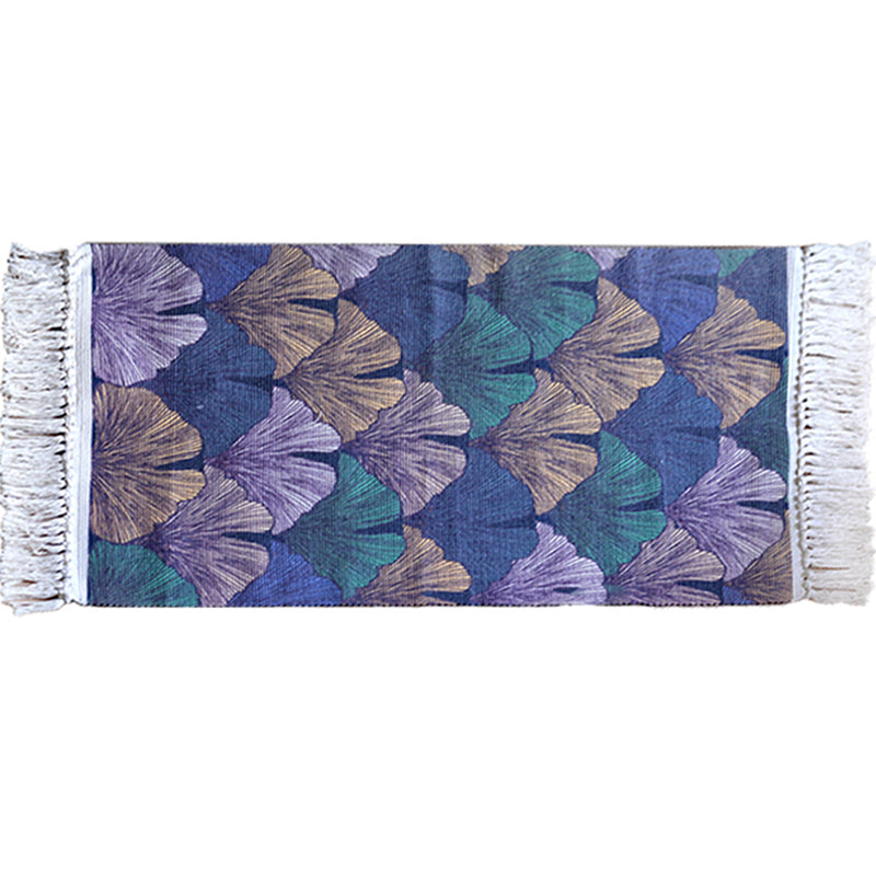 BowLift | Stylish Leaf Pattern Carpet Multicolors Tropical Carpet Cotton Washable Non-Slip Pet-Friendly Carpet for Living Room