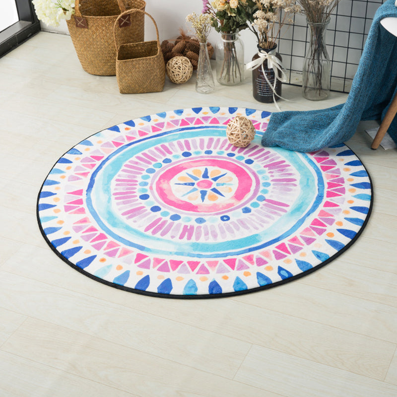 BowLift | Stylish Mandala Rug Pastel Color New Arrivals Rug Polypropylene Non-Slip Rug for Home Decor
