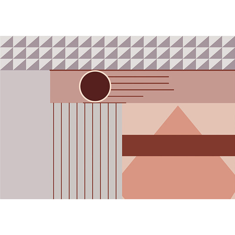 BowLift | Bold Living Room Area Rug Multicolored Mixed Geometric Shapes Rug Polyester Anti-Slip Backing Rug