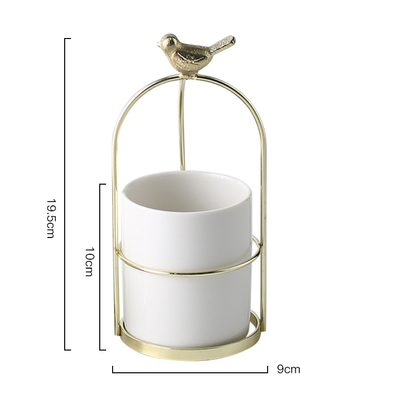 BowLift | Flower plant pots with bird design for stylish decoration