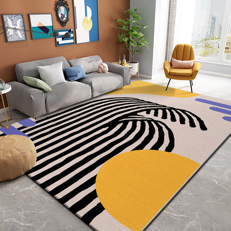 BowLift | Pastel color novelty rug polypropylene color block design print abstract rug easy to maintain rug for home decoration