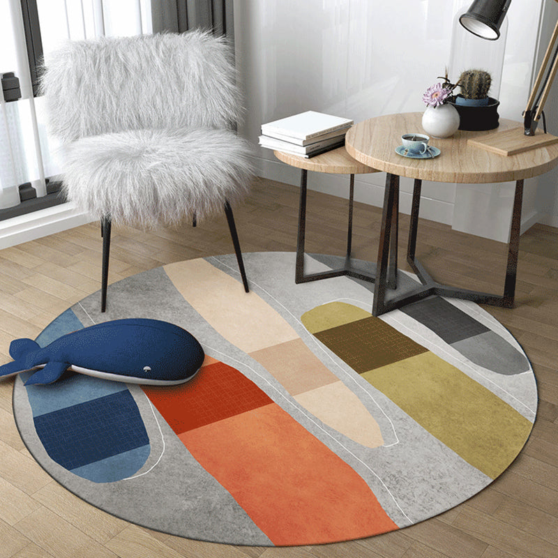 BowLift | Bold Color Blocking Indoor Rug Multicolored Synthetics Carpet Stain Resistant Rug for Home Decor