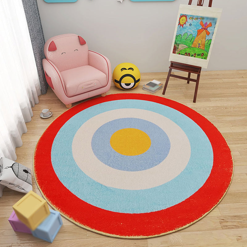 BowLift | Pastel Color Circle Rug Polypropylene Kids Style Rug Pet Friendly Indoor Rug for Baby Room