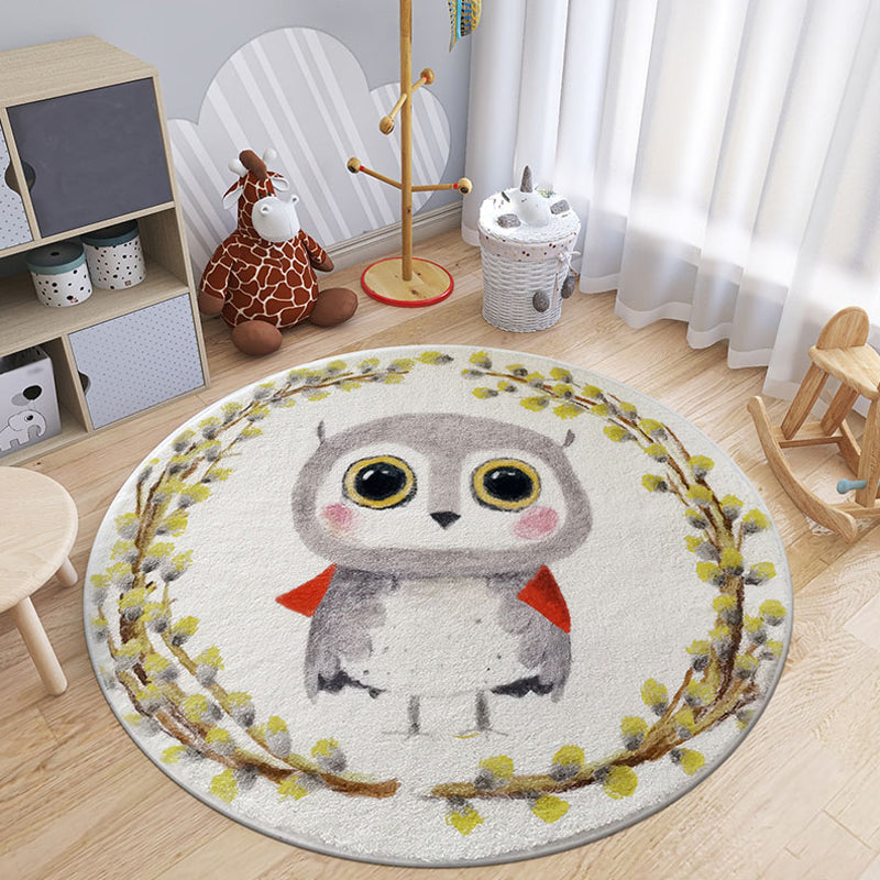 BowLift | Cartoon Animal Indoor Carpet Soft Color Polyester Rug Non-Slip Backing Washable Rug for Children's Room