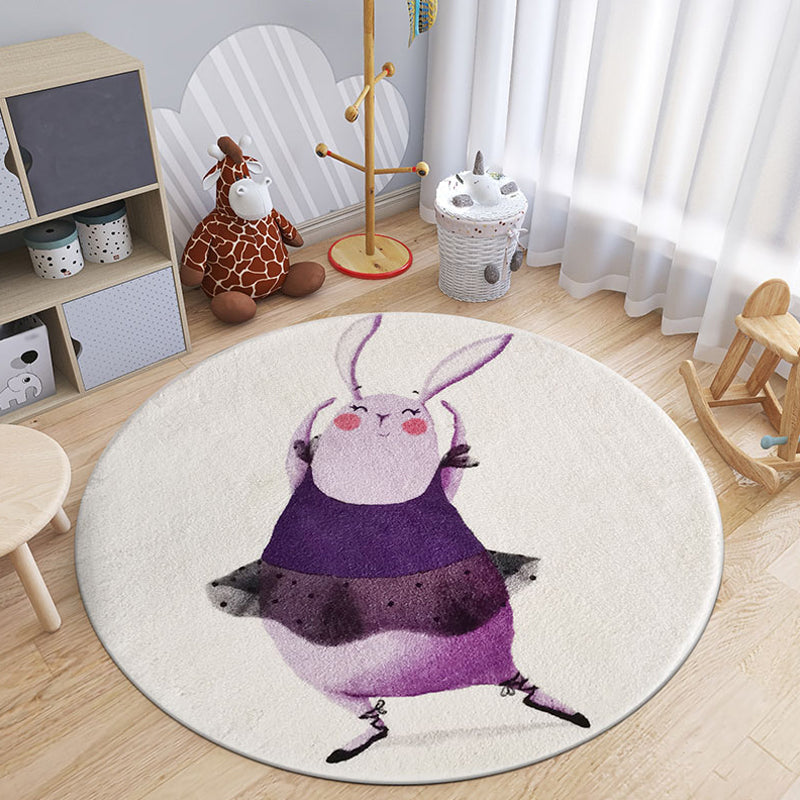 BowLift | Cartoon Animal Indoor Carpet Soft Color Polyester Rug Non-Slip Backing Washable Rug for Children's Room