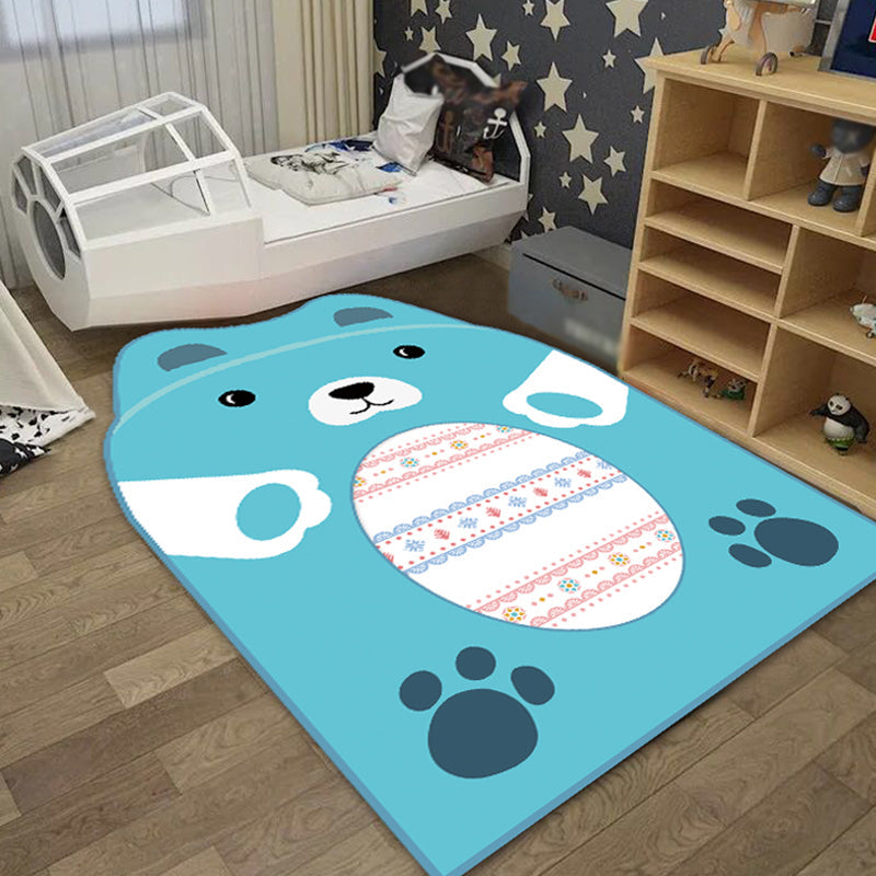 BowLift | Creative Pastel Cartoon Rug Synthetic Animal Pattern Rug Stain Resistant Non-Slip Carpet for Children's Bedroom
