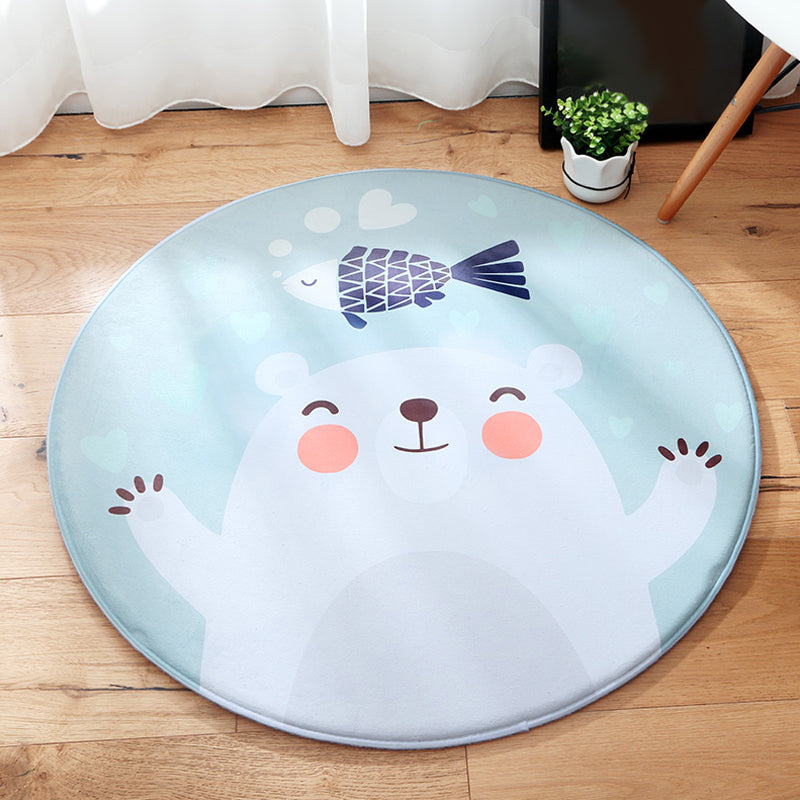 BowLift | Cartoon Kids Room Rug Soft Color Wild Animal Rug Synthetic Anti-Slip Back Area Rug