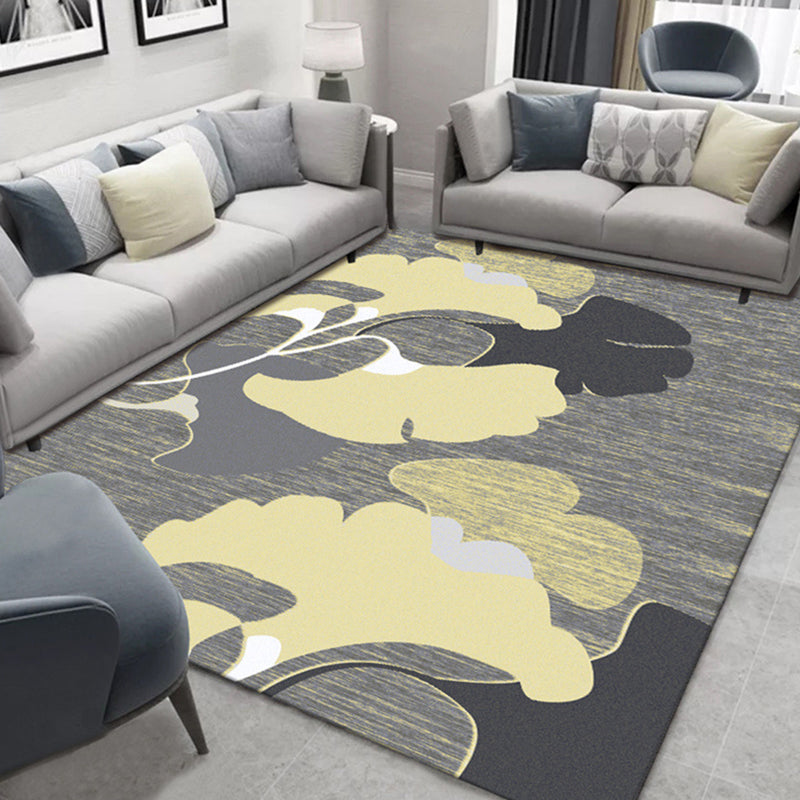 BowLift | Tropical Lounge Carpet Multicolored Leaf Pattern Carpet Polyester Non-Slip Back Machine Washable Carpet