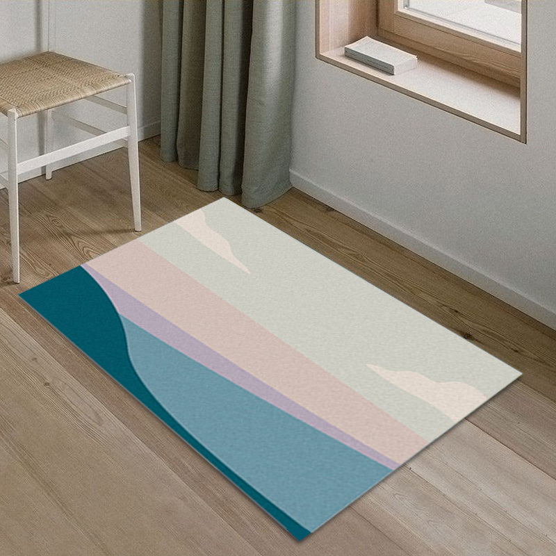 BowLift | Funky Abstract Rug Multicolor Contemporary Indoor Rug Polyester Washable Pet-Friendly Non-Slip Back Carpet for Bedroom