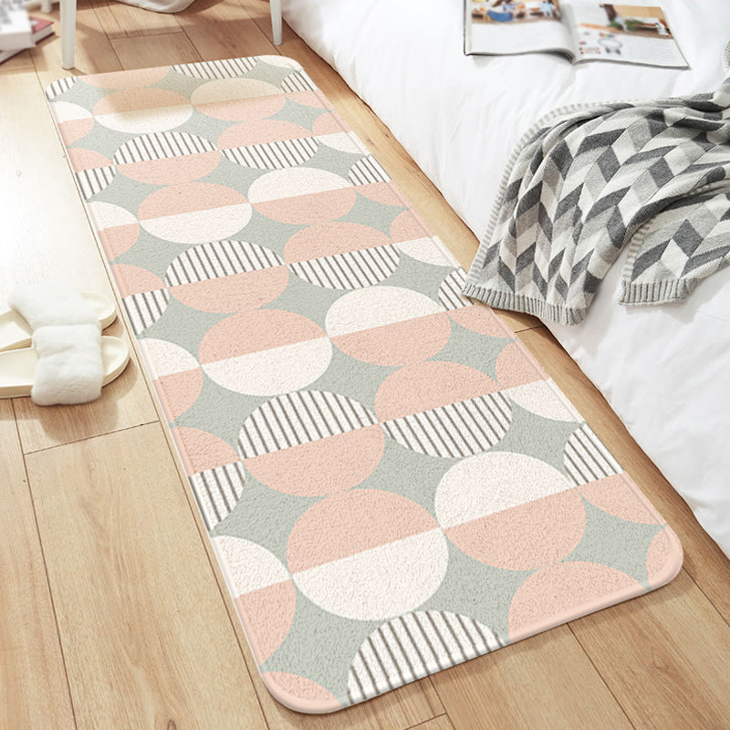 BowLift | Unique Colorblock Striped Pattern Rug Multicolor Modern Carpet Polyester Washable Non-Slip Rug for Bedroom