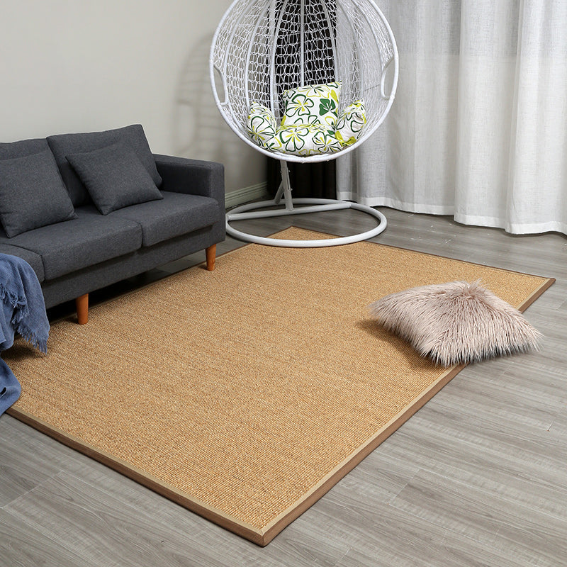 BowLift | Brown Living Room Rug Rustic Simple Rug Jute Washable Non-Slip Backing Pet-Friendly Rug