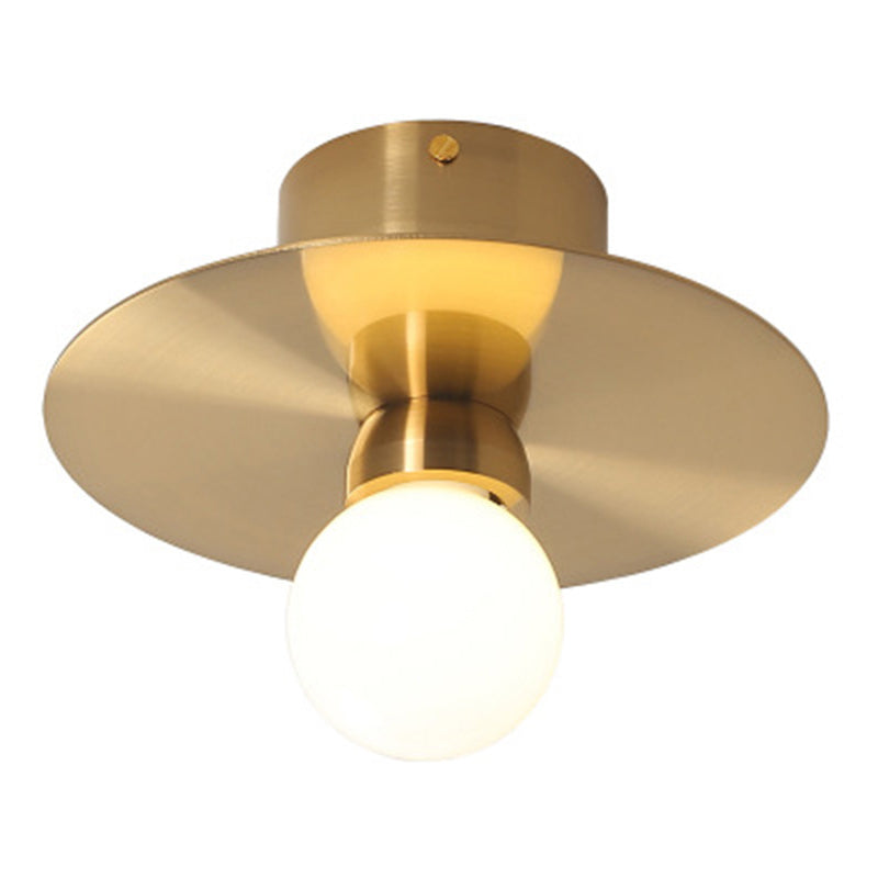 BowLift | Ball Mini Milk Glass Wall Light Postmodern 1 Bulb Gold Wall Light Fixture with Reflective Shields