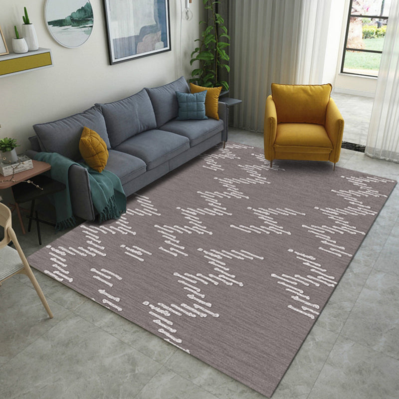 BowLift | Brown carpet for the living room New geometric stripe pattern carpet Polyester washable carpet