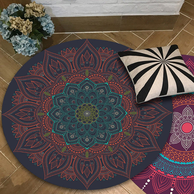 BowLift | Stylish Floral Pattern Carpet Brown Persian Carpet Flannel Non-Slip Backing Washable Carpet for Living Room