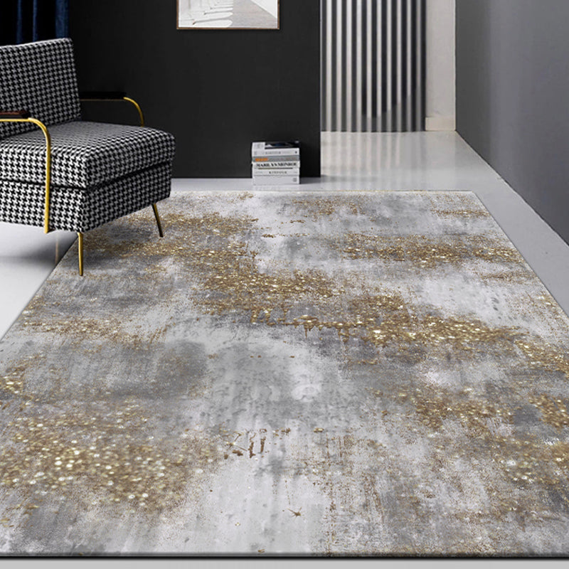 BowLift | Gray industrial indoor carpet polyester abstract carpet washable non-slip carpet for bedroom
