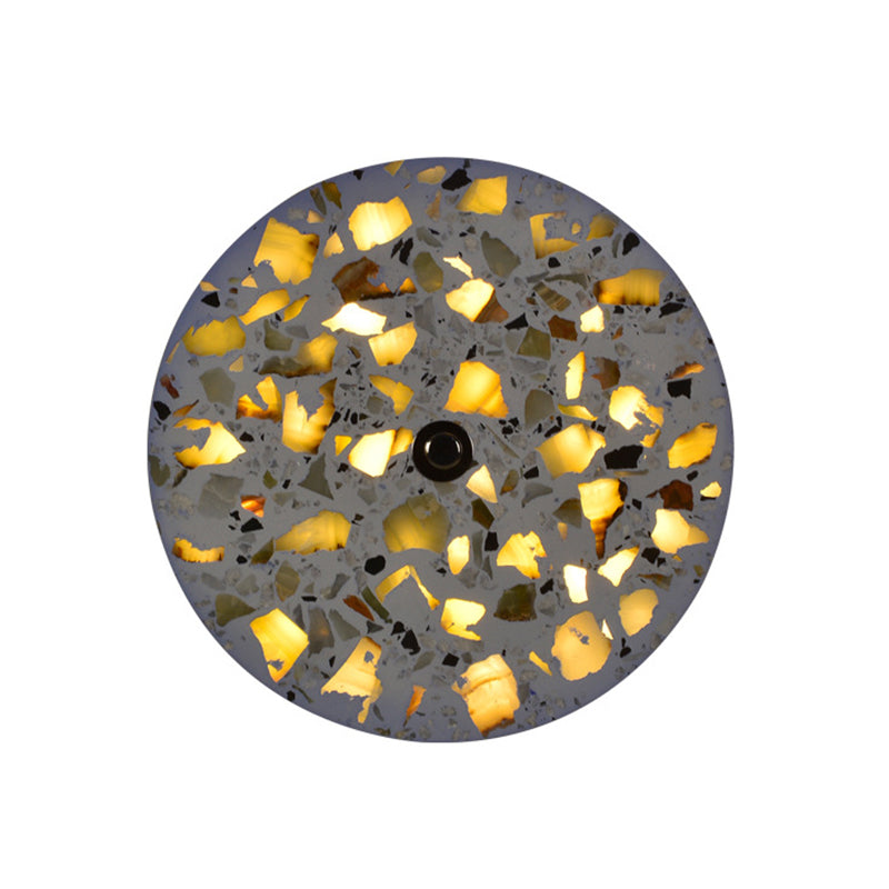 BowLift | Terrazzo Disk LED Wall Light Art Deco Black/Red/Blue Flush Mount Wall Lamp for the Living Room
