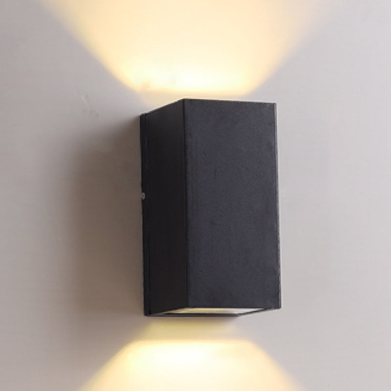 BowLift | Aluminium Block Wall Sconce Lighting Simple 1/2-Light Black Small/Big LED Surface Mount Lighting for Hallway