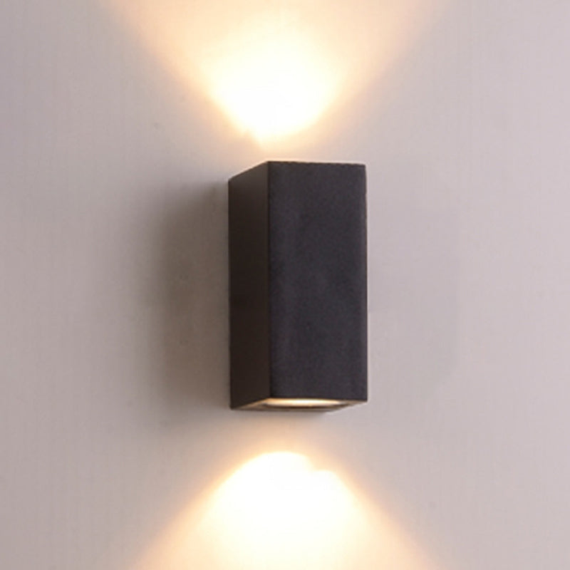 BowLift | Aluminium Block Wall Sconce Lighting Simple 1/2-Light Black Small/Big LED Surface Mount Lighting for Hallway