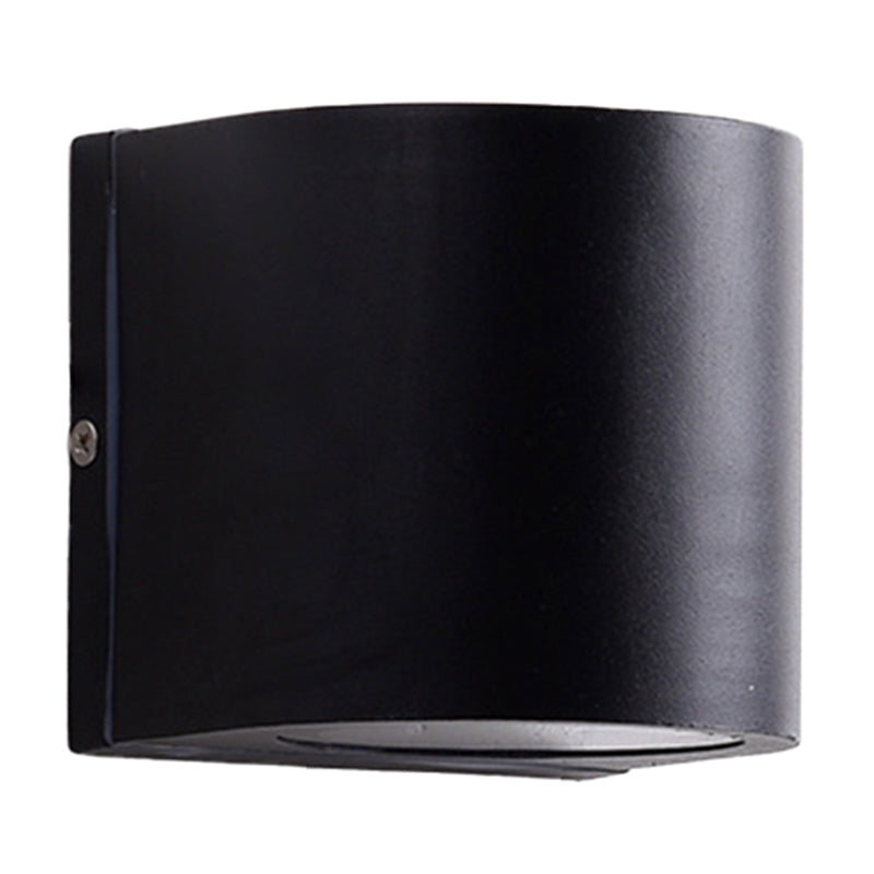BowLift | Black Small/Big Cylinder Wall Lamp Minimalist Aluminum LED Flush Wall Light for Outdoor Areas