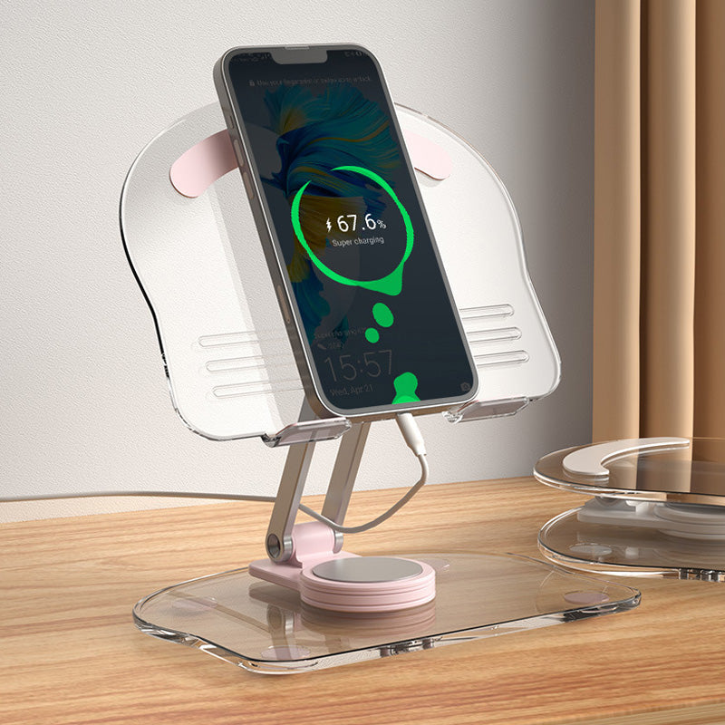 BowLift | Folding transparent acrylic tablet stand